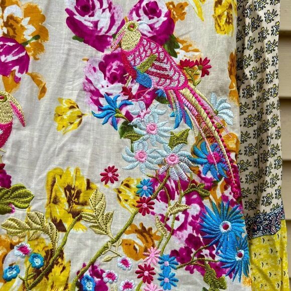 *** Aratta Silent Journey Boho Embroidered Print Top Size S (D) - Picture 10 of 15